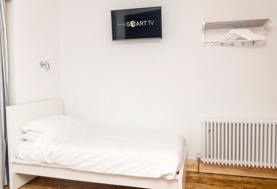 Room 1 - Single bed and TV Room 1 - Single bed and TV