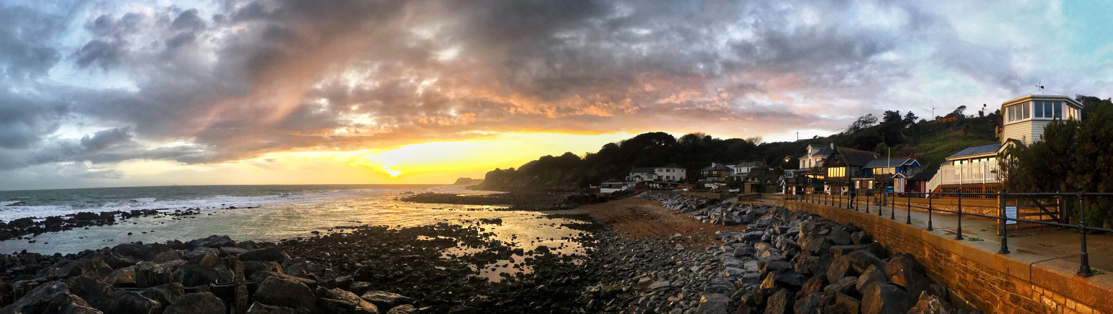 Image of Steephill Cove at sunset